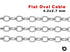 Sterling Silver Flat Oval Cable Chain, 4.2x2.7 mm, ( SS-190)